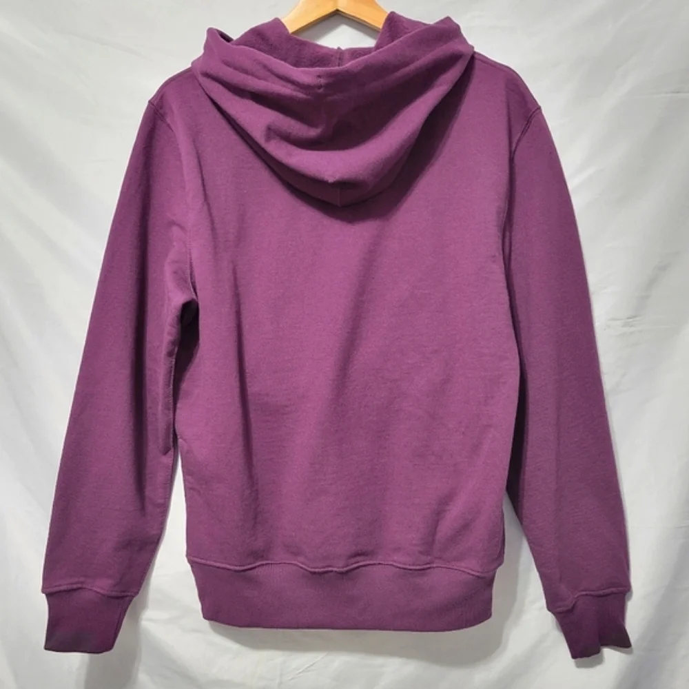 J. Crew Fleece purple vintage inspired kangaroo pocket pullover hoodie